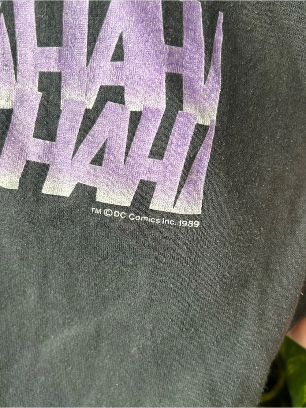 Vintage 1989 Black Joker Graphic Tee - Men's Comic Print Shirt - Picture 5 of 9